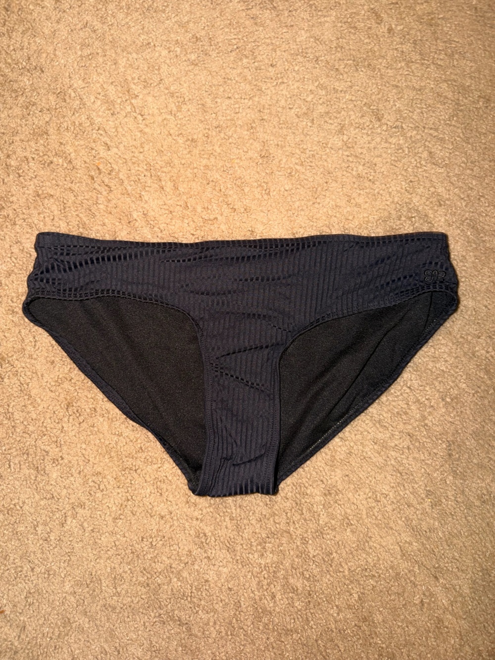 Albion Black Ribbed Swim Bottom